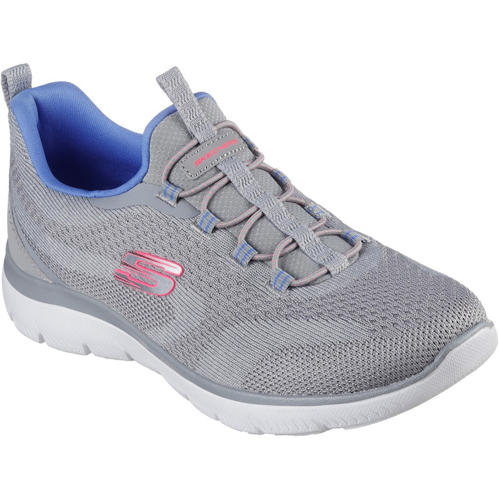 Women's Wide Fit Skechers 150120 Summits New Nature Trainers in Black/Multi - Image 1