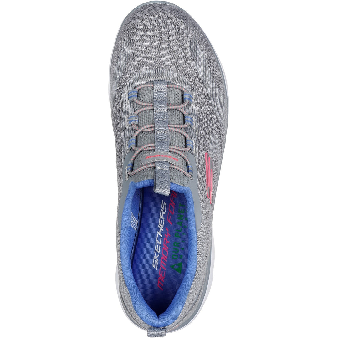 Women's Wide Fit Skechers 150120 Summits New Nature Trainers in Black/Multi - Image 19
