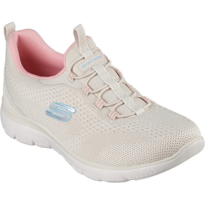Women's Wide Fit Skechers 150120 Summits New Nature Trainers in Black/Multi - Image 1