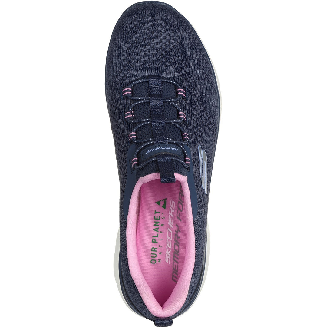 Women's Wide Fit Skechers 150120 Summits New Nature Trainers in Black/Multi - Image 10