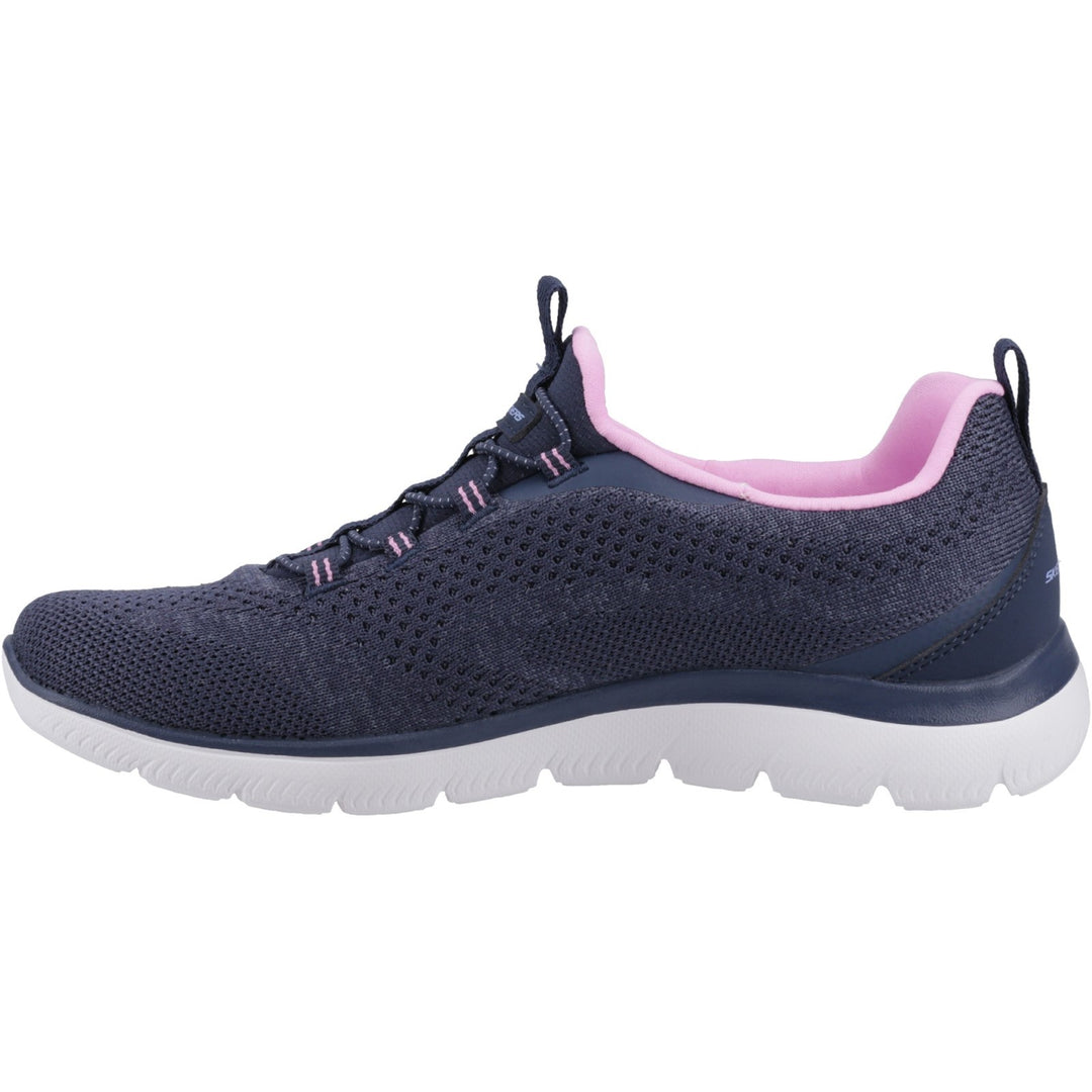 Women's Wide Fit Skechers 150120 Summits New Nature Trainers in Black/Multi - Image 9