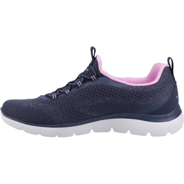 Women's Wide Fit Skechers 150120 Summits New Nature Trainers in Black/Multi - Image 1