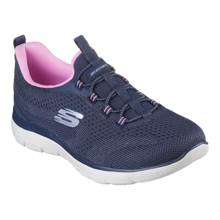 Women's Wide Fit Skechers 150120 Summits New Nature Trainers in Black/Multi - Image 1