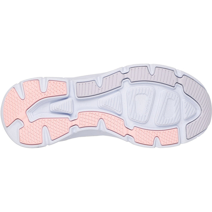 Women's Wide Fit Skechers 150007 D'lux Walker 2.0 Active Pace Trainers in Black/Lavender - Image 1
