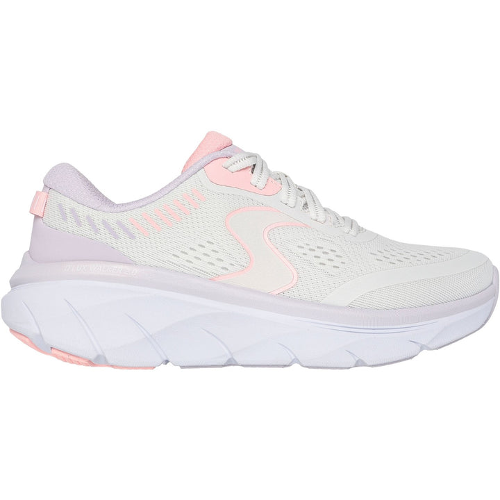 Women's Wide Fit Skechers 150007 D'lux Walker 2.0 Active Pace Trainers in Black/Lavender - Image 1