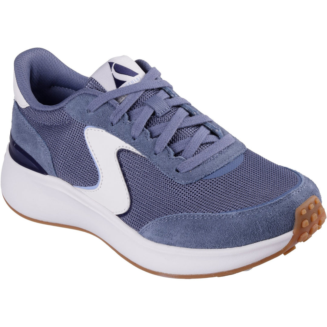 Women's Wide Fit Skechers 150600 Blvd Retro Revival Trainers in Light Pink/Purple - Image 9