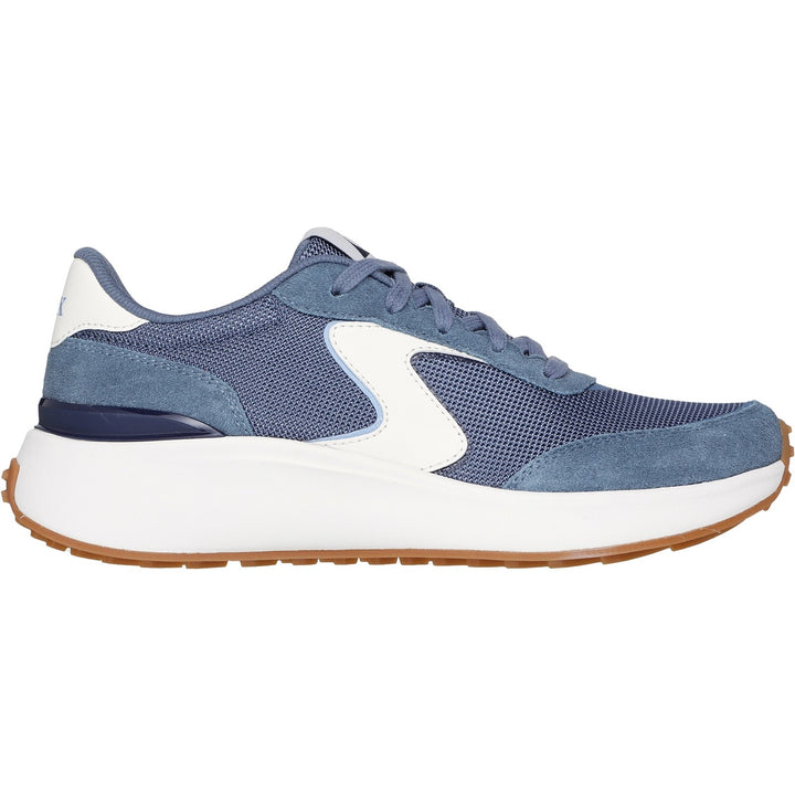 Women's Wide Fit Skechers 150600 Blvd Retro Revival Trainers in Light Pink/Purple - Image 1