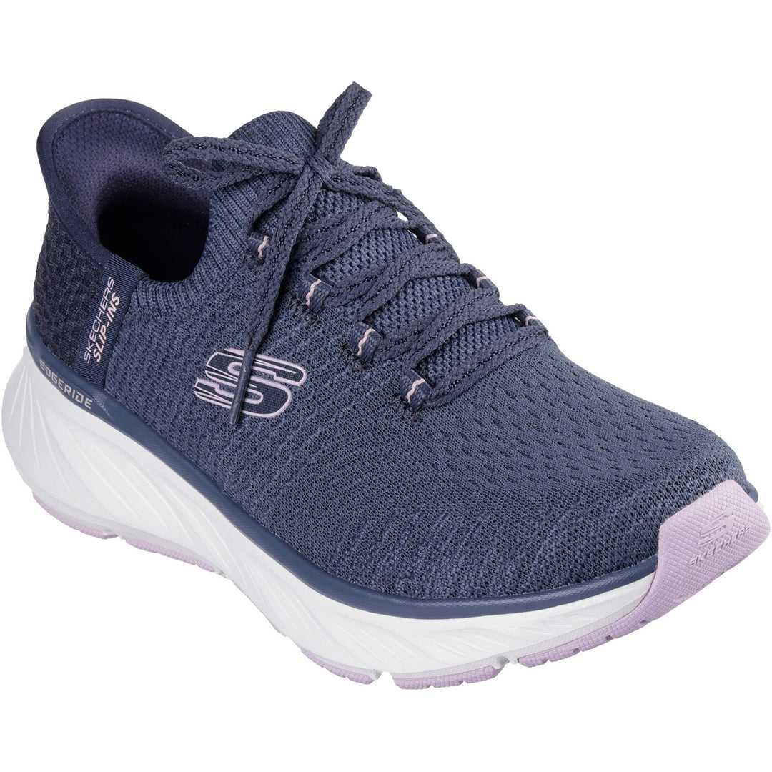 Women's Relaxed Fit Skechers 150470 Edgeride Impression Trainers in Black/Pink - Image 9