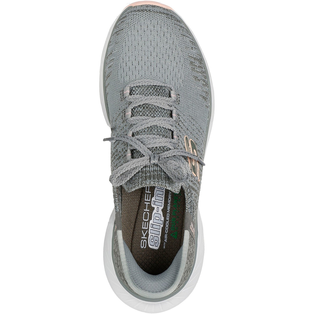 Women's Relaxed Fit Skechers 150470 Edgeride Impression Trainers in Black/Pink - Image 15