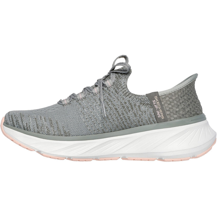 Women's Relaxed Fit Skechers 150470 Edgeride Impression Trainers in Black/Pink - Image 1