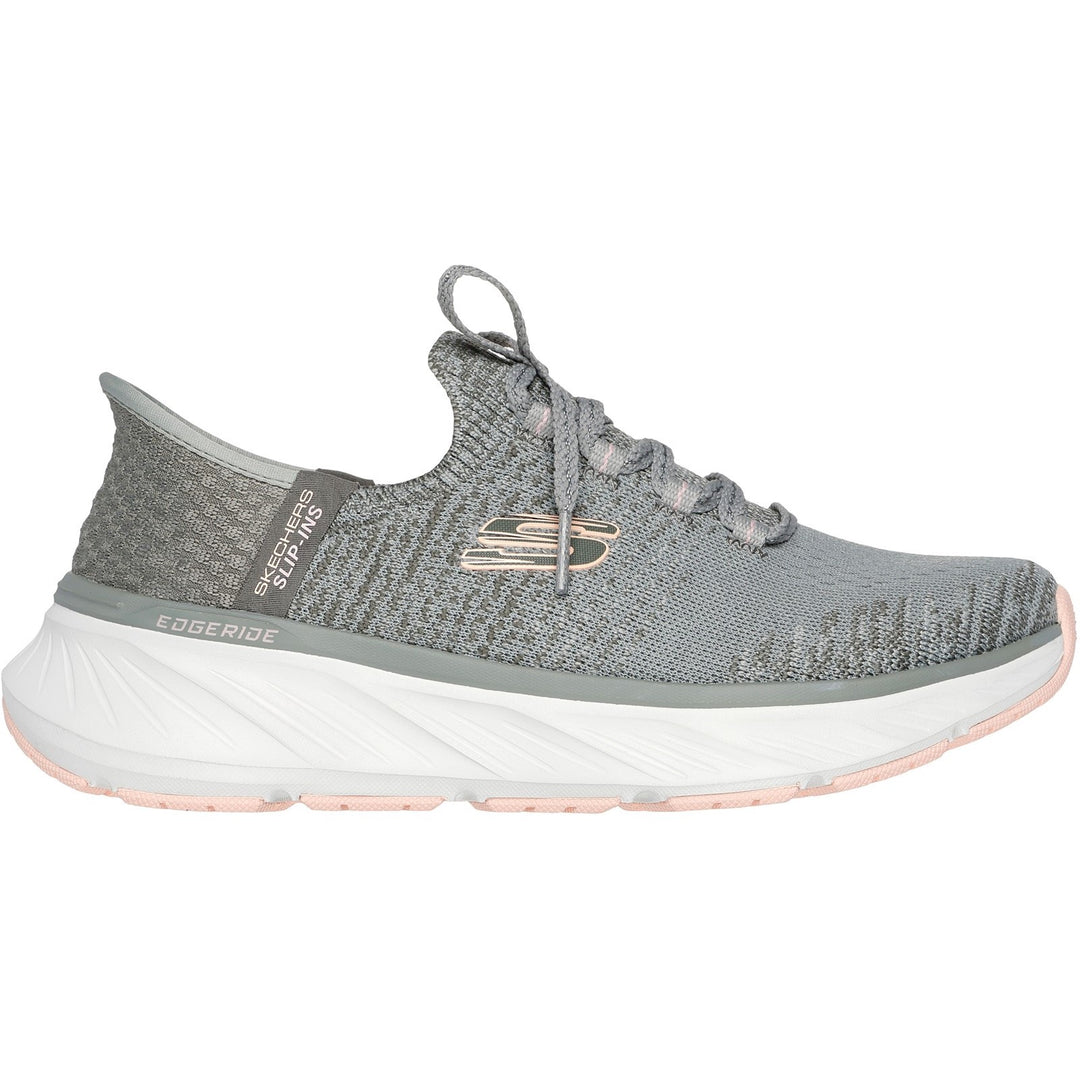Women's Relaxed Fit Skechers 150470 Edgeride Impression Trainers in Black/Pink - Image 13