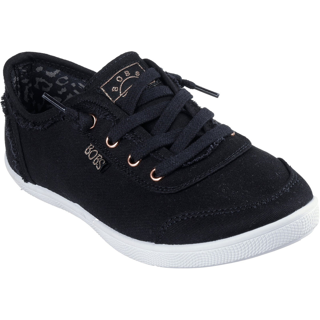 Women's Wide Fit Skechers 33492 Bobs B Cute Shoes in Black - Image 9