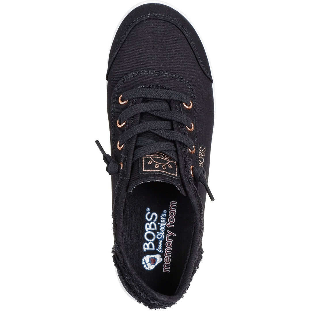 Women's Wide Fit Skechers 33492 Bobs B Cute Shoes in Black - Image 11