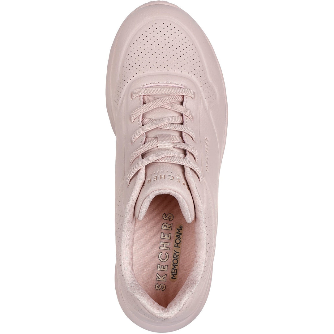Women's Wide Fit Skechers 177289 Uno Lite Lite Work Trainers in Blush - Image 10