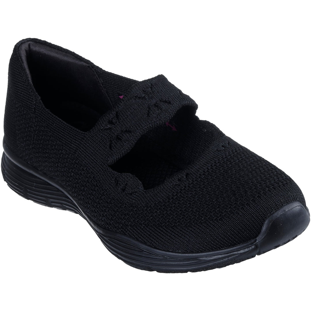 Women's Wide Fit Skechers 159078 Seager Cute N' Coy Shoes in Natural - Image 3