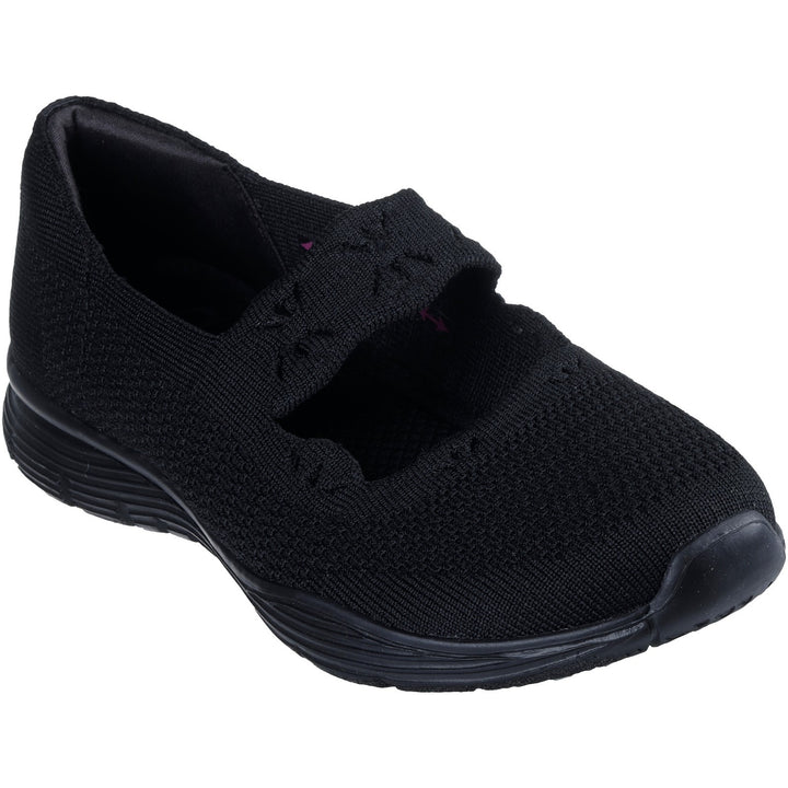 Women's Wide Fit Skechers 159078 Seager Cute N' Coy Shoes in Natural - Image 1