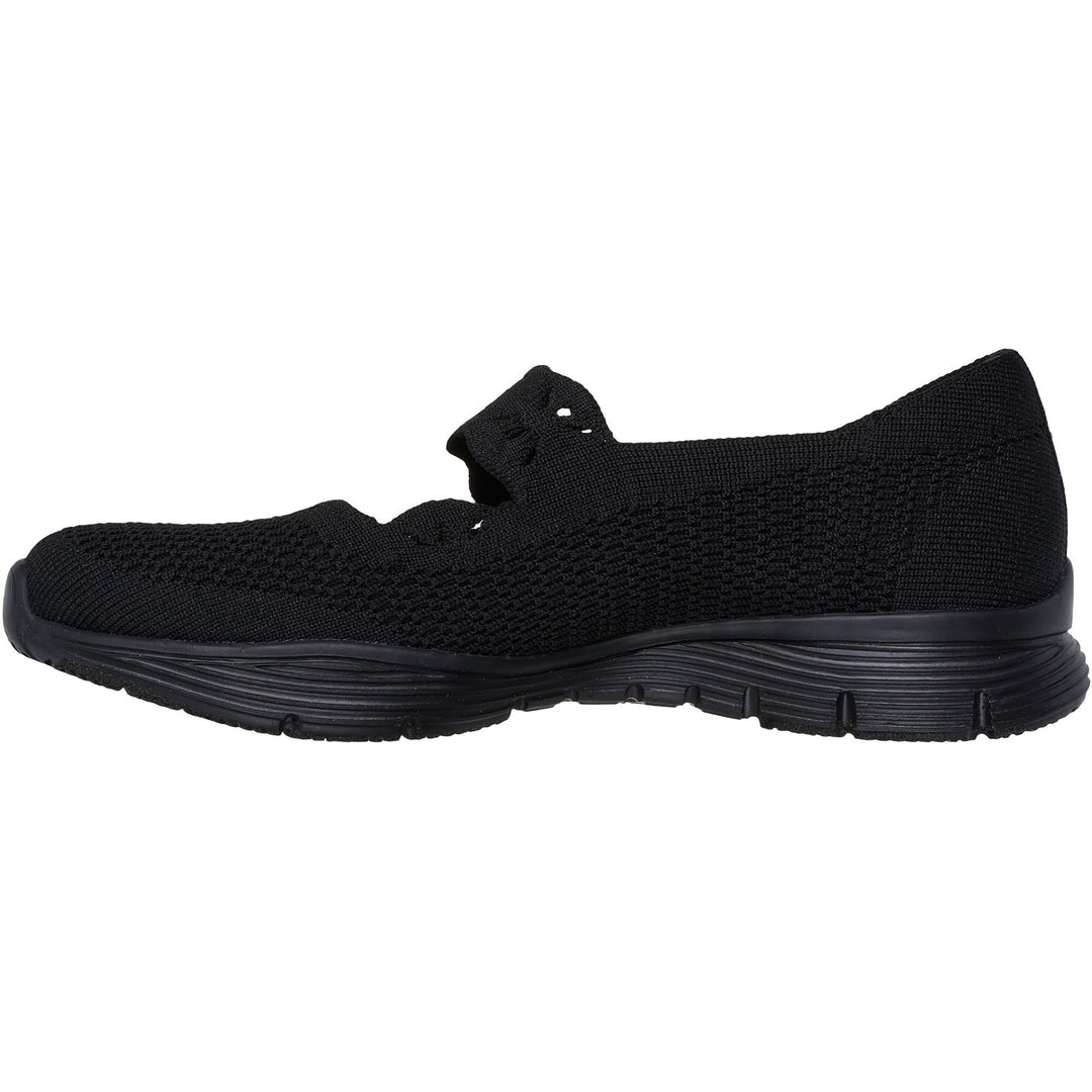 Women's Wide Fit Skechers 159078 Seager Cute N' Coy Shoes in Natural - Image 4
