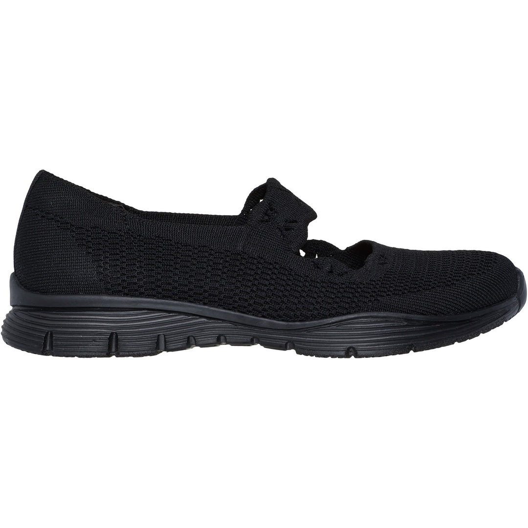 Women's Wide Fit Skechers 159078 Seager Cute N' Coy Shoes in Natural - Image 2