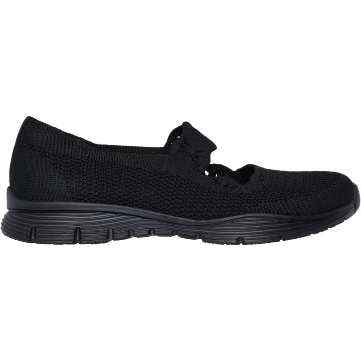 Women's Wide Fit Skechers 159078 Seager Cute N' Coy Shoes in Natural - Image 1