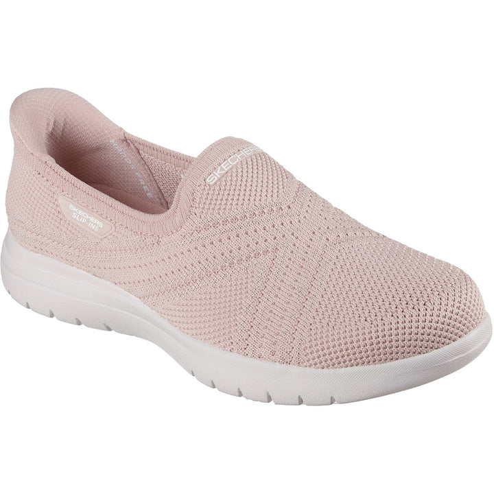 Women's Wide Fit Skechers 138100 Slip-ins On The Go Flex Excellency Shoes in Black - Image 1