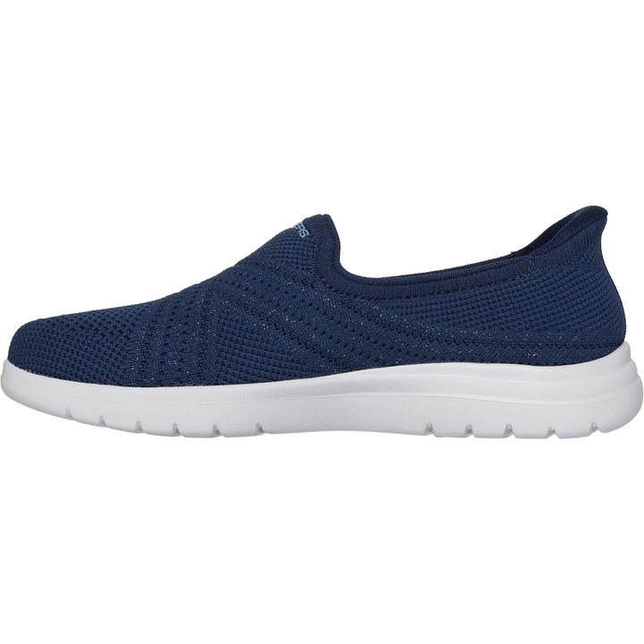 Women's Wide Fit Skechers 138100 Slip-ins On The Go Flex Excellency Shoes in Black - Image 1