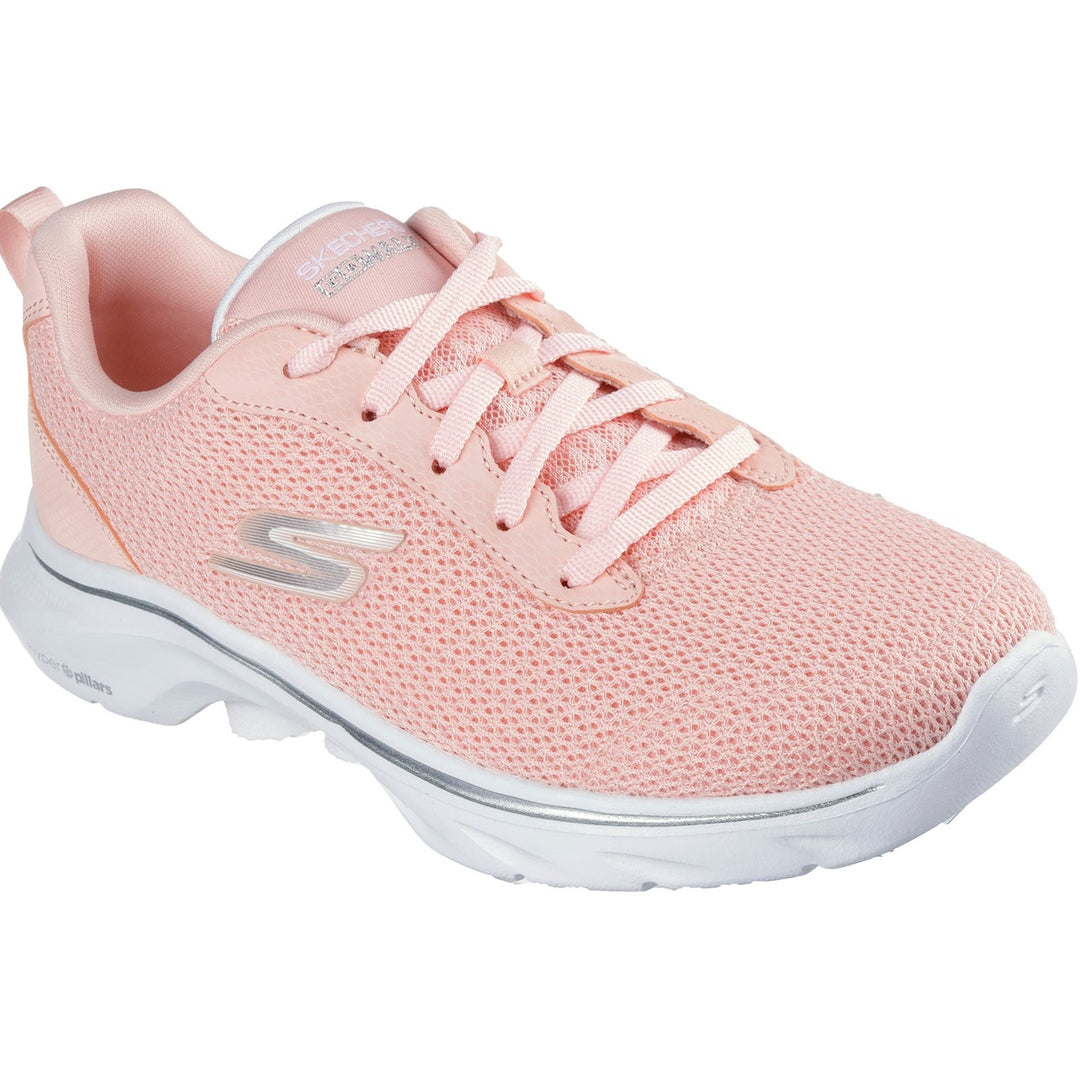 Women's Wide Fit Skechers 125263 Go Walk 7 Kaylor Trainers in Navy/Purple - Image 9