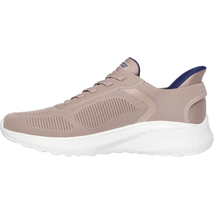 Men's Wide Fit Skechers 118312 Slip-ins Bobs Sport Squad Chaos Solid Step Trainers in Navy - Image 1