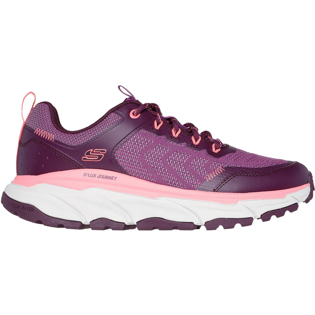 Women's Relaxed Fit Skechers 180167 D'lux Journey Marigold Trainers in Raspberry - Image 7
