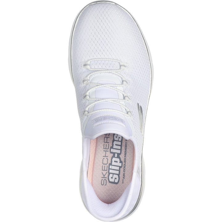Women's Wide Fit Skechers 150123 Slip-ins Summits Diamond Dream Trainer in Navy/Pink - Image 1