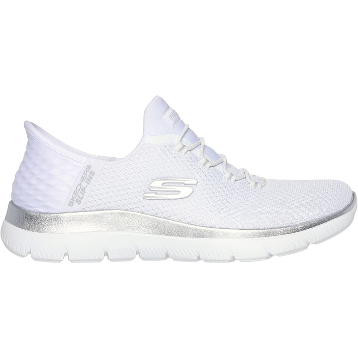 Women's Wide Fit Skechers 150123 Slip-ins Summits Diamond Dream Trainer in Navy/Pink - Image 1