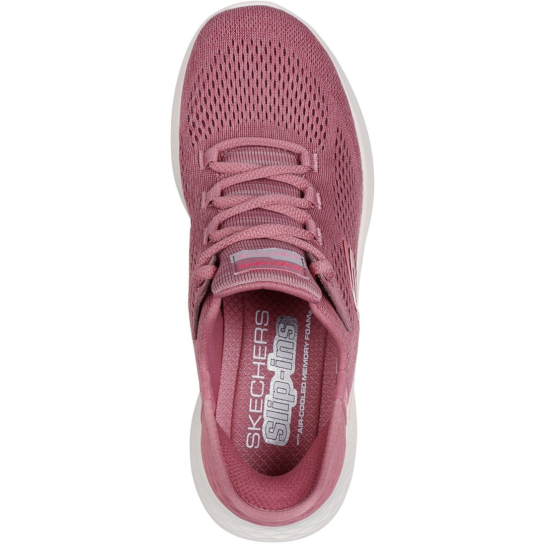 Women's Wide Fit Skechers 150012 Slip-ins Skech Lite Pro Natural Trainers in Grey/Multi - Image 16