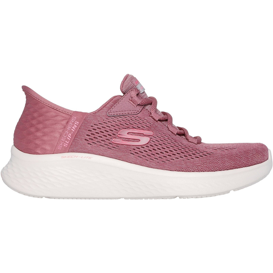 Women's Wide Fit Skechers 150012 Slip-ins Skech Lite Pro Natural Trainers in Grey/Multi - Image 13