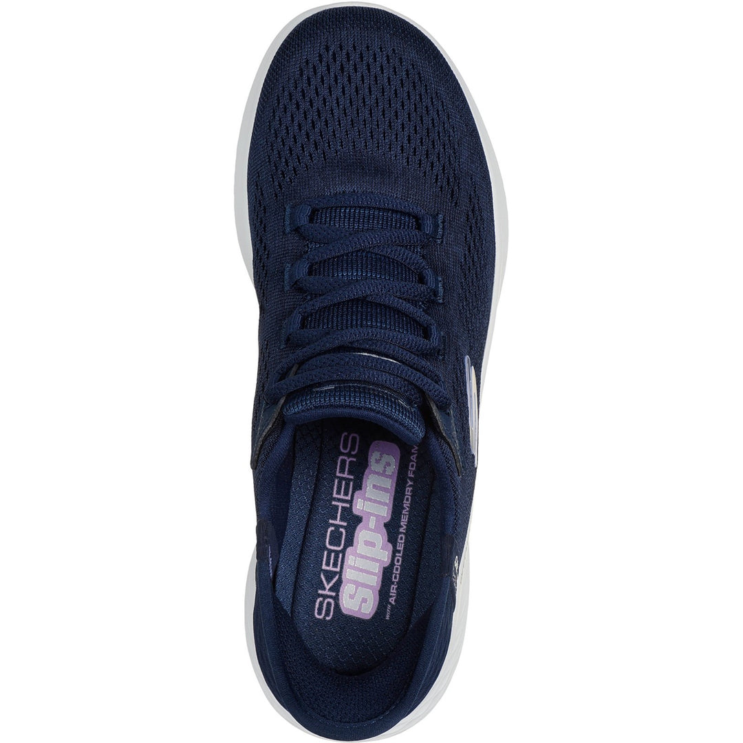 Women's Wide Fit Skechers 150012 Slip-ins Skech Lite Pro Natural Trainers in Grey/Multi - Image 10