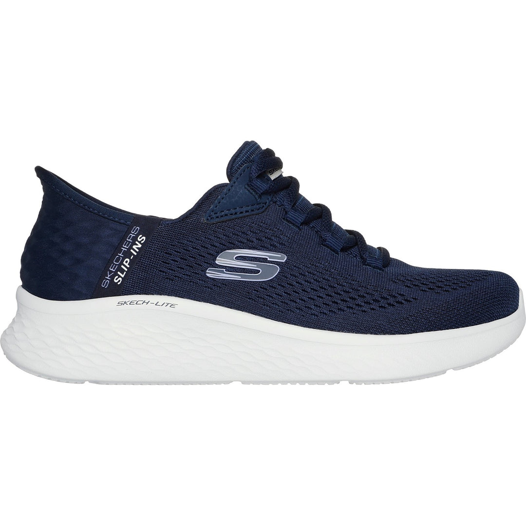 Women's Wide Fit Skechers 150012 Slip-ins Skech Lite Pro Natural Trainers in Grey/Multi - Image 7