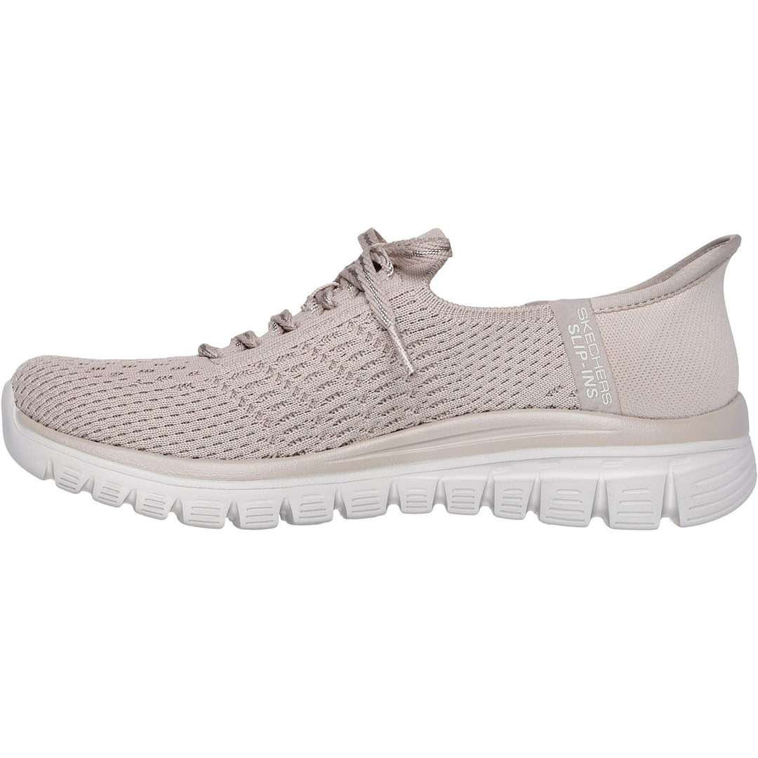 Women's Wide Fit Skechers 100736 Slip-ins Graceful First Blush Trainers in Black - Image 9