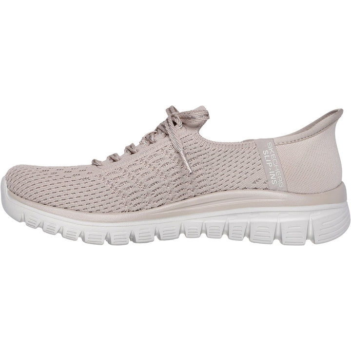 Women's Wide Fit Skechers 100736 Slip-ins Graceful First Blush Trainers in Black - Image 1