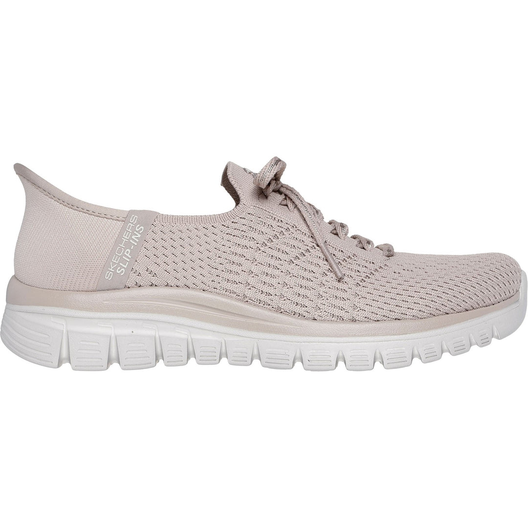 Women's Wide Fit Skechers 100736 Slip-ins Graceful First Blush Trainers in Black - Image 7