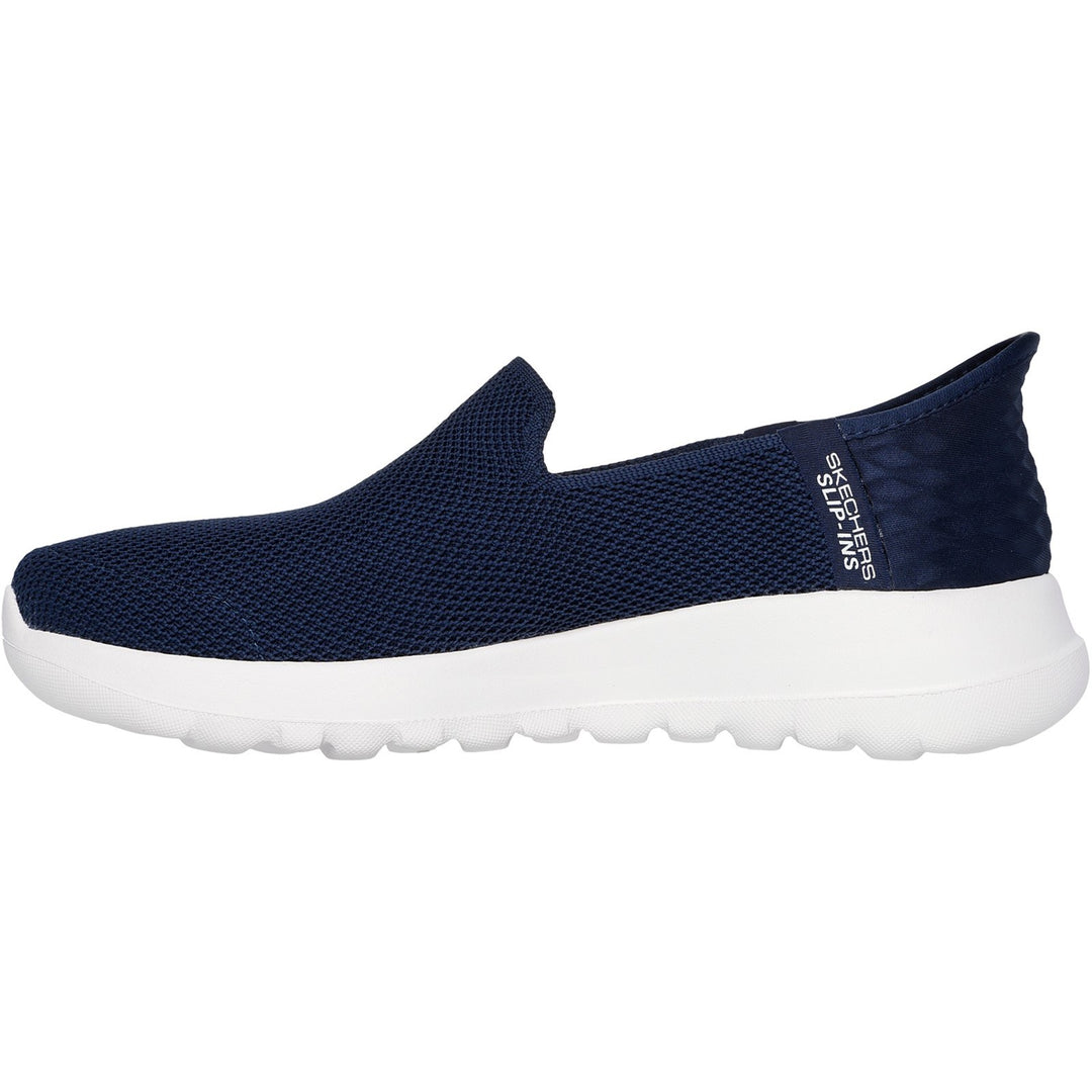 Women's Wide Fit Skechers 124641 Slip-ins Go Walk Joy Vela Shoes in Black - Image 9