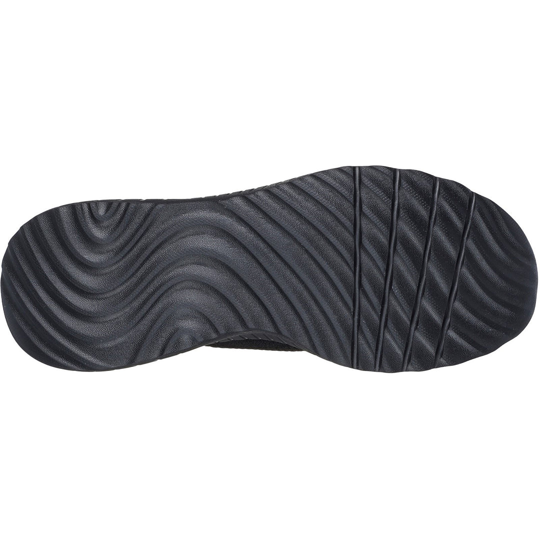 Women's Wide Fit Skechers Slip-ins 117497 Waves Bobs Sport Squad Trainers in Black - Image 8
