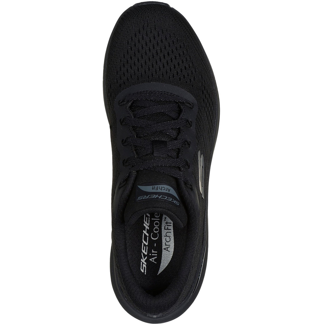 Womens Wide Fit Skechers 150051 2.0 Arch Fit Big League Trainers in Black/Black - Image 5