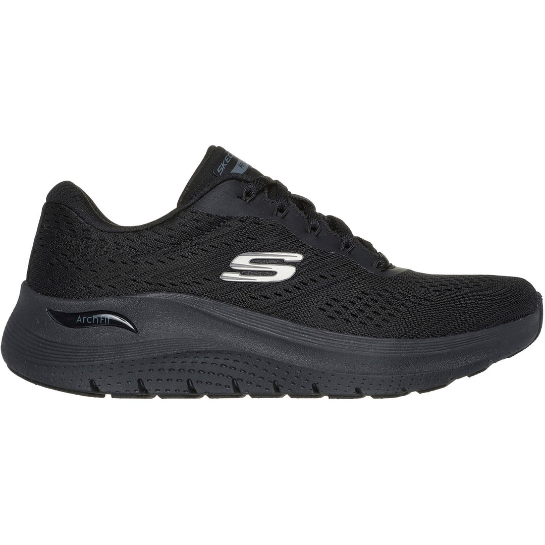 Womens Wide Fit Skechers 150051 2.0 Arch Fit Big League Trainers in Black/Black - Image 2