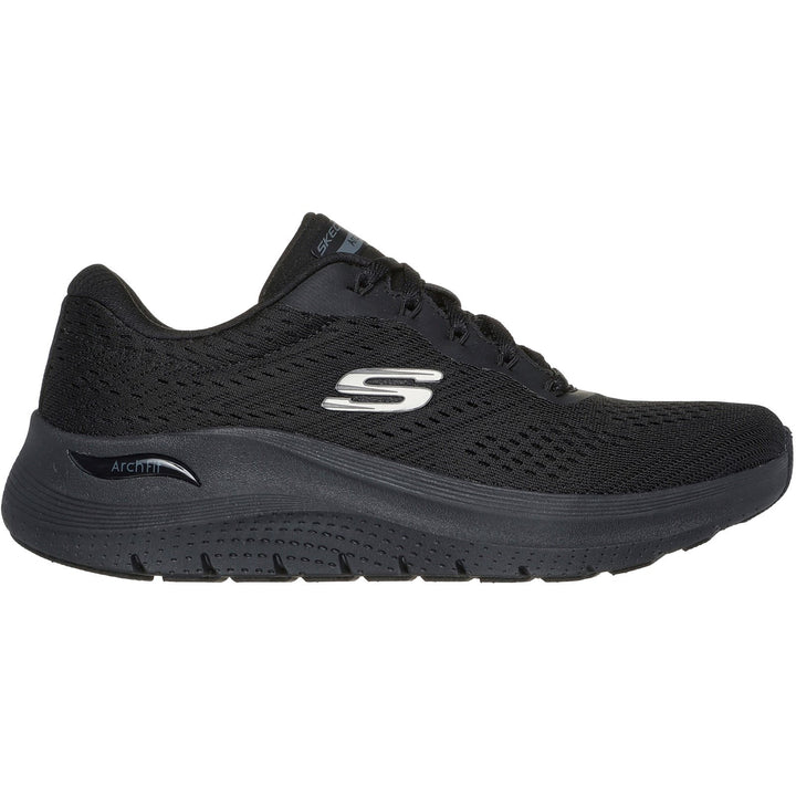 Womens Wide Fit Skechers 150051 2.0 Arch Fit Big League Trainers in Black/Black - Image 1