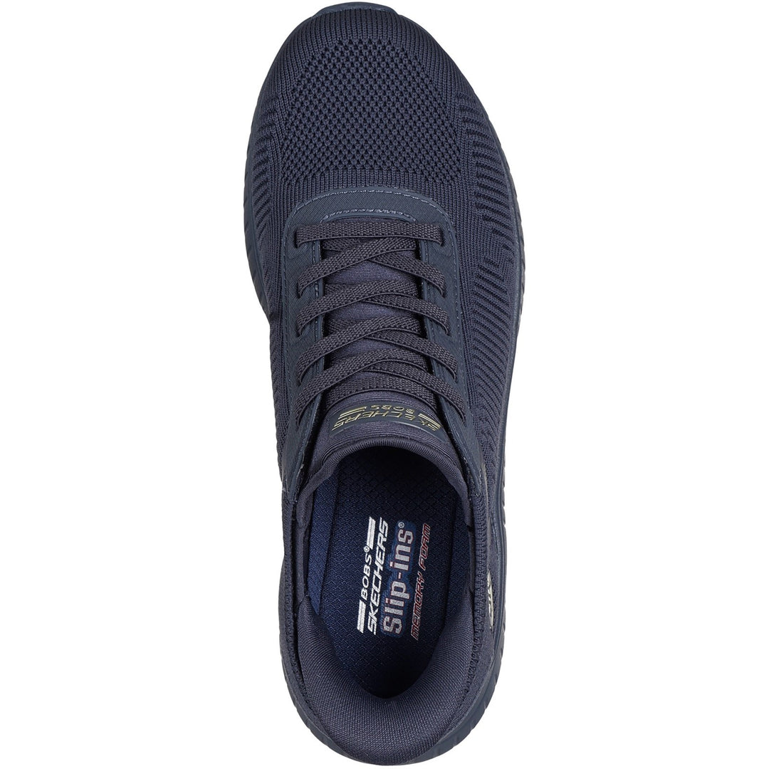 Women's Wide Fit Skechers Slip-ins 117497 Waves Bobs Sport Squad Trainers in Black - Image 12