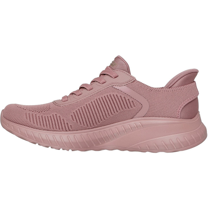 Women's Wide Fit Skechers Slip-ins 117497 Waves Bobs Sport Squad Trainers in Black - Image 1