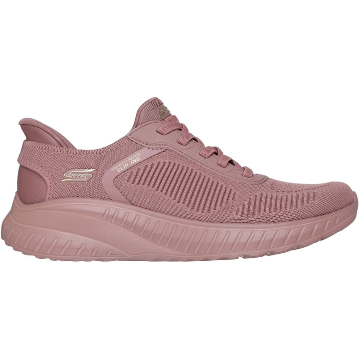 Women's Wide Fit Skechers Slip-ins 117497 Waves Bobs Sport Squad Trainers in Black - Image 1
