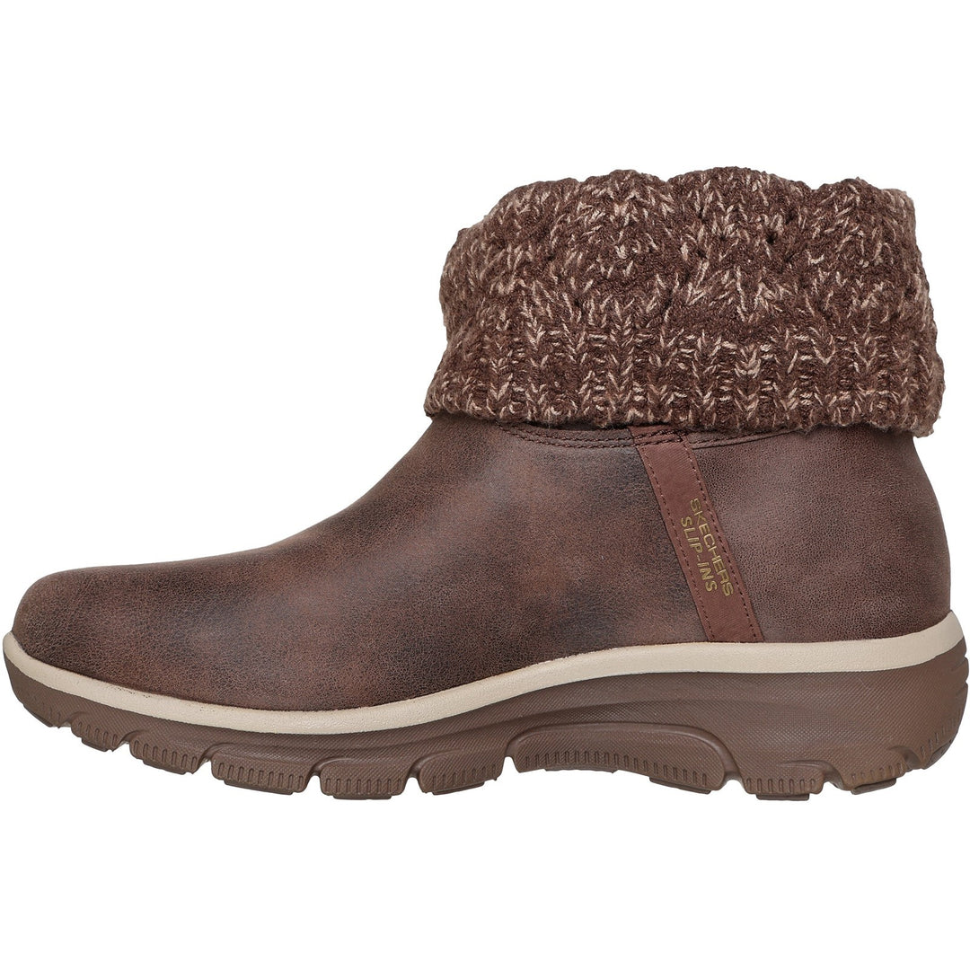 Women's Wide Fit Skechers 168033 Slip-ins Easy Going Cozy Weather 2 Boots in Black - Image 9