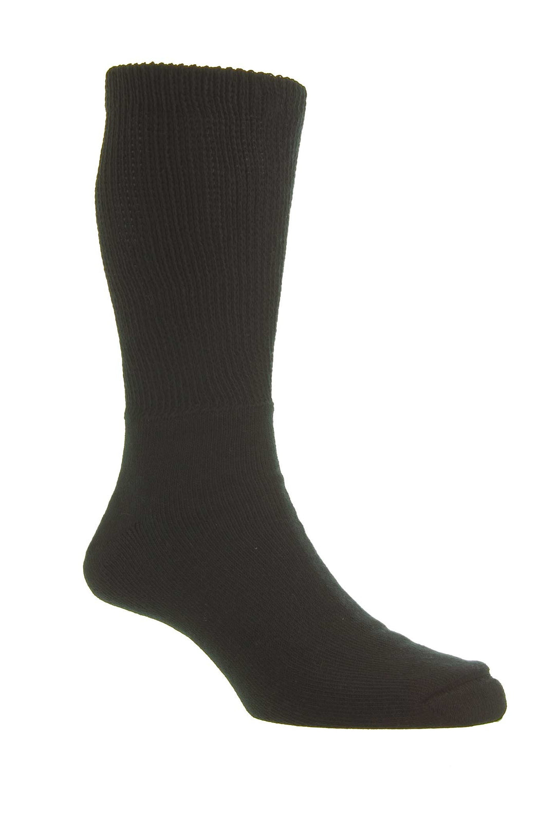 Womens Wide Fit Diabetic HJ Hall HJ1351 Cotton Socks in Black - Image 2