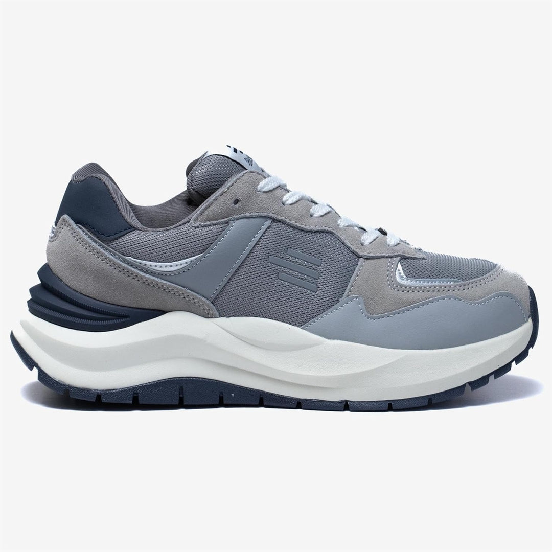 Men's Wide Fit Tredd Well Stoner Trainers in Grey - Image 1