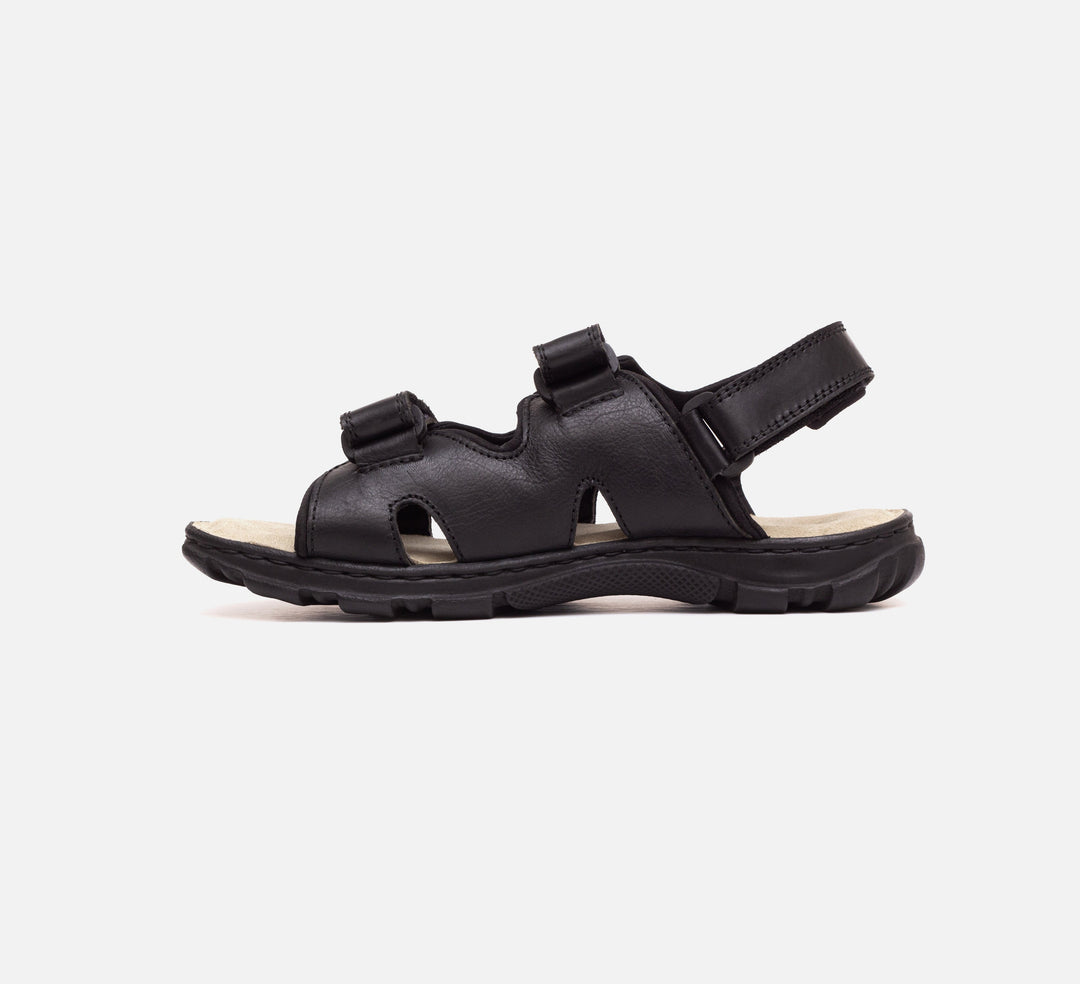 Mens Wide Fit Sandals Ashley Sandals by Tredd Well - Black in Black - Image 4