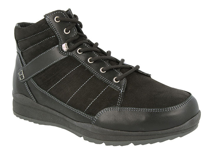 Mens Wide Fit DB Tilbrook Boots in Black Lea/Suede - Image 3